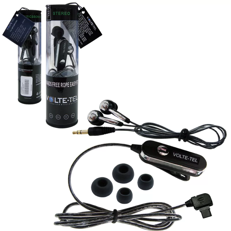 HANDS FREE SAMSUNG D500 ROPE VOLTE-TEL VT607+VT014 STEREO ON/OFF2pcs BLACK - Image 2