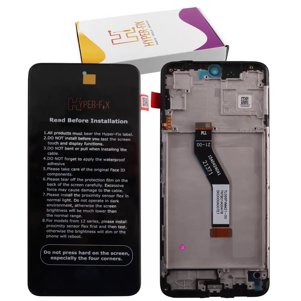 XIAOMI REDMI NOTE 11S 5G/NOTE 11 5G/POCO M4 PRO 5G ΟΘΟΝΗ AMOLED+ TOUCH SCREEN + LENS + FRAME HF-560001K16B00 BLACK HYPER-FIX SER