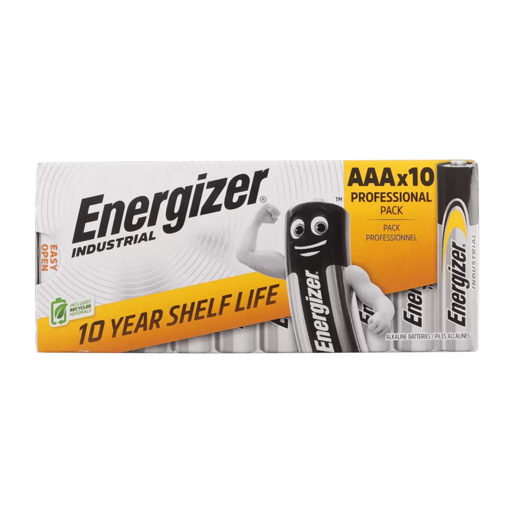 ENERGIZER ΜΠΑΤΑΡΙΕΣ ΑΛΚΑΛΙΚΕΣ AAA LR03 1.5V ALKALINE INDUSTRIAL 10/BLISTER