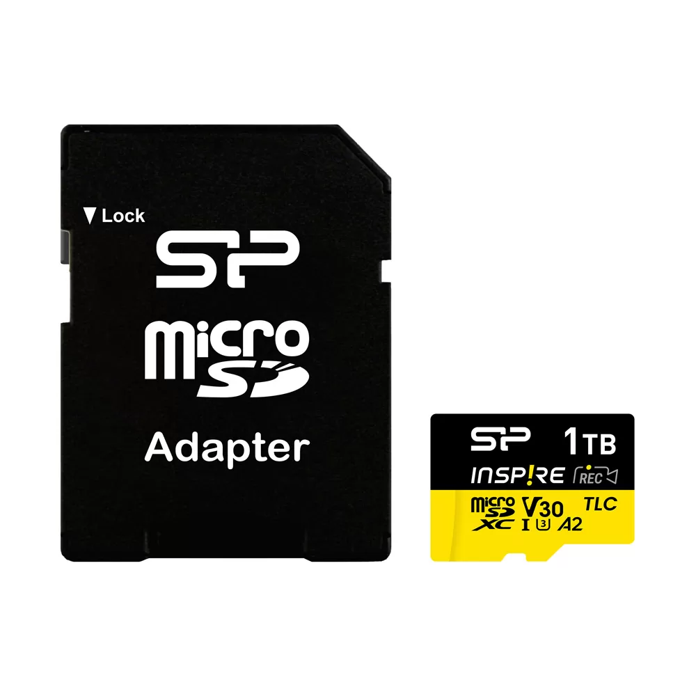 SILICON POWER micro SDXC 1TB CLASS 10 UHS-I U3 A2 V30 INSPIRE DDR200/WA R170/W160 MB/S + SD ADAPTOR SP001TBSTXLA2V1NSP