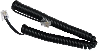 ΚΑΛΩΔΙΟ SPIRAL ΜΑΥΡΟ ΓΙΑ ΤΗΛΕΦΩΝΑ 2x RJ10 (4P4C) 2m