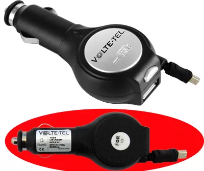 VOLTE-TEL MINI USB ΦΟΡΤΙΣΤΗΣ ΑΥΤΟΚΙΝΗΤΟΥ USB ΠΤΥΣΣΟΜΕΝΟΣ VTC019