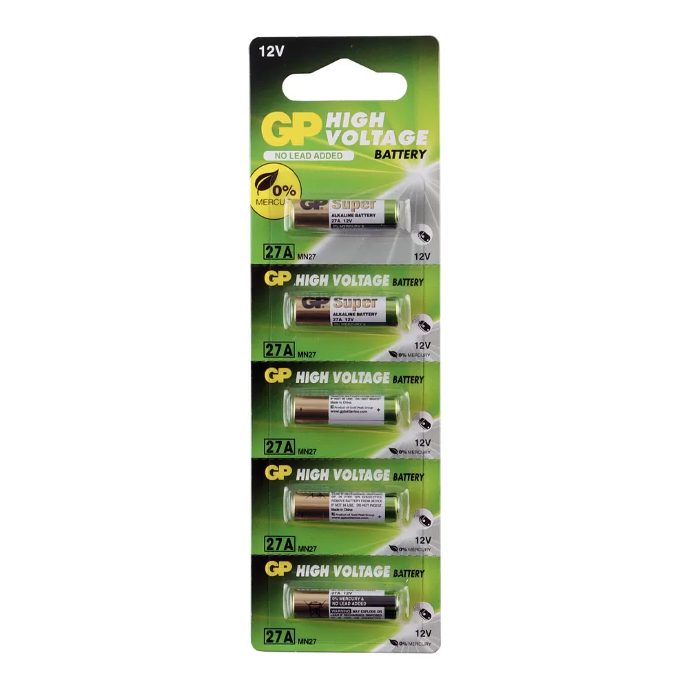 GP ΜΠΑΤΑΡΙΕΣ ΑΛΚΑΛΙΚΕΣ ΤΗΛΕΧΕΙΡΙΣΜΟΥ 27A/A27 12V ALKALINE 1 ΤΕΜ. 5/BLISTER
