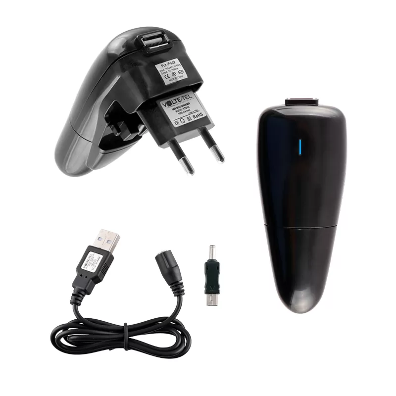 VOLTE-TEL MINI USB USB DUO TRAVEL-ΦΟΡΤΙΣΤΗΣ ΑΥΤΟΚΙΝΗΤΟΥ+ADAPTOR+ΚΟΝΕΚΤΟΡΑΣ BLACK