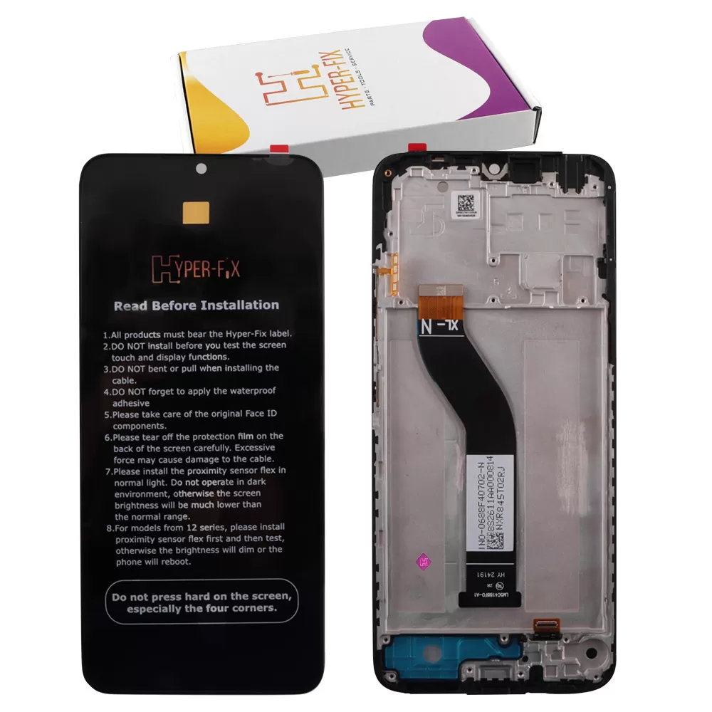 XIAOMI REDMI 14C/ POCO C75 ΟΘΟΝΗ IPS + TOUCH SCREEN + LENS + FRAME HF-5600020C3NL00 BLACK HYPER-FIX SERVICE PACK