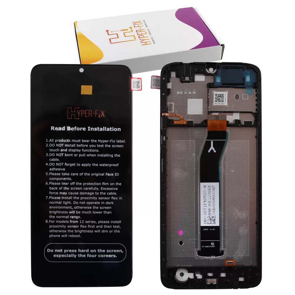 XIAOMI REDMI A3 4G/POCO C61 ΟΘΟΝΗ IPS + TOUCH SCREEN + LENS + FRAME HF-5600010C3Y00 BLACK HYPER-FIX SERVICE PACK
