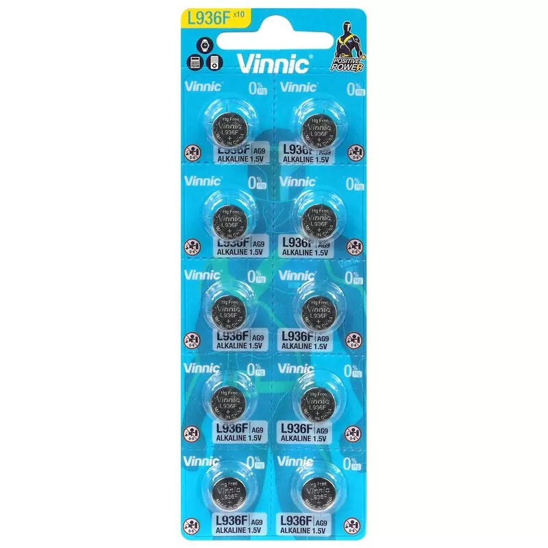 VINNIC ΜΠΑΤΑΡΙΕΣ ΡΟΛΟΓΙΟΥ L936F/LR45/L936/394/194/AG9 1.5V ALKALINE 1 ΤΕΜ. 10/BLISTER