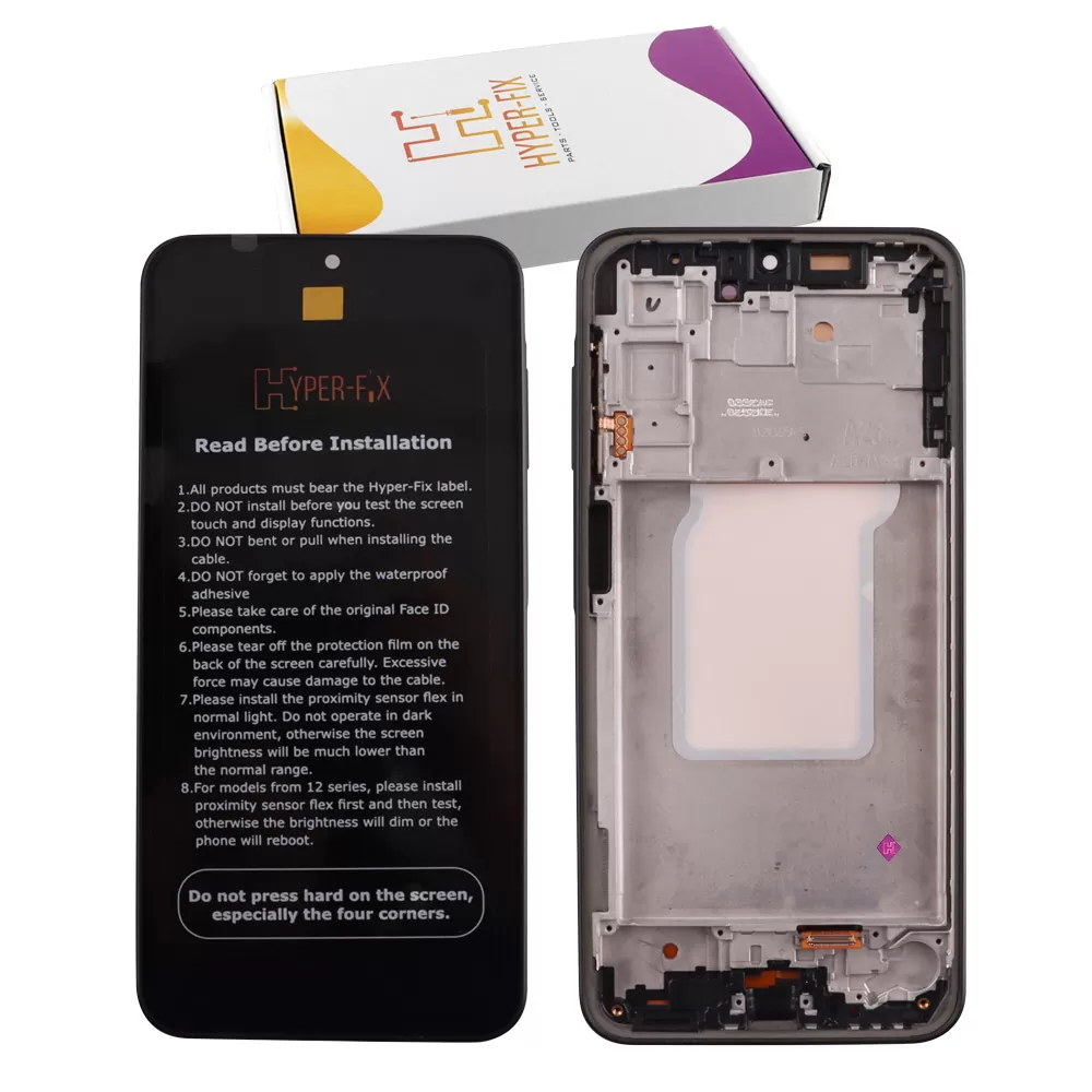 SAMSUNG A26 5G A266 ΟΘΟΝΗ AMOLED +TOUCH SCREEN + LENS + FRAME HF-GH82-37049A BLACK HYPER-FIX SERVICE PACK