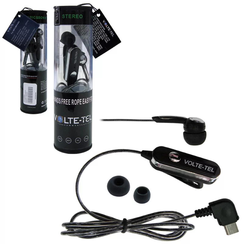 HANDS FREE HTC P3700 ROPE VOLTE-TEL VT607+VT014 ON/OFF 2pcs BLACK