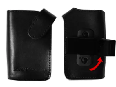 VOLTE-TEL ΘΗΚΗ SONY ERICSSON Zylo/X10 mini ΟΡΙΖΟΝΤΙΑ ΔΕΡΜΑΤΙΝΗ ΠΕΡΙΣΤΡΕΦΟΜΕΝΟ CLIP