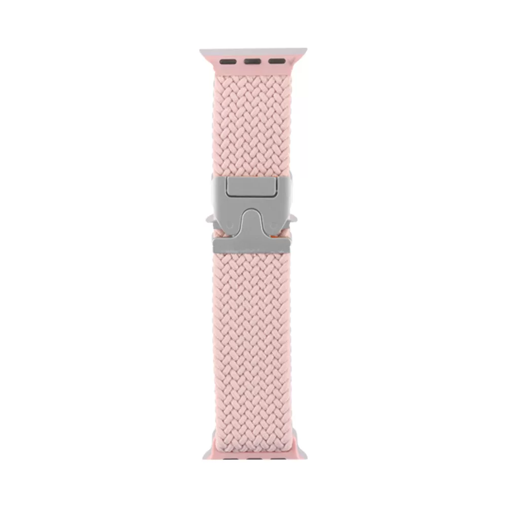 VOLTE-TEL VT144 ΛΟΥΡΑΚΙ ΡΟΛΟΓΙΟΥ ΣΥΜΒΑΤΟ ΜΕ APPLE WATCH 42/44/45/46/49mm BRAIDED PARACHUTE BUCKLE PINK - Image 3
