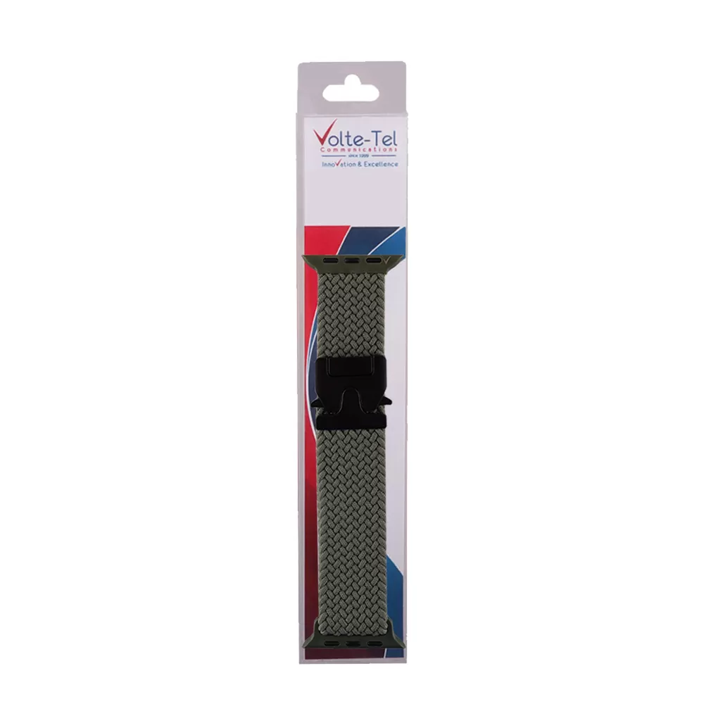 VOLTE-TEL VT144 ΛΟΥΡΑΚΙ ΡΟΛΟΓΙΟΥ ΣΥΜΒΑΤΟ ΜΕ APPLE WATCH 42/44/45/46/49mm BRAIDED PARACHUTE BUCKLE GREEN - Image 2