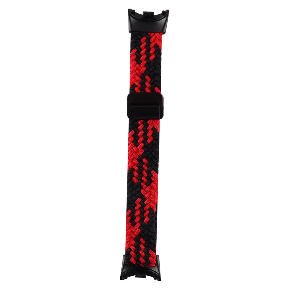 VOLTE-TEL VT148 ΛΟΥΡΑΚΙ ΡΟΛΟΓΙΟΥ XIAOMI SMART BAND 8/ 9/ 10 BRAIDED MAGNETIC BUCKLE BLACK-RED - Image 3