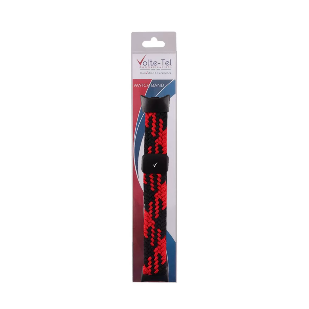 VOLTE-TEL VT148 ΛΟΥΡΑΚΙ ΡΟΛΟΓΙΟΥ XIAOMI SMART BAND 8/ 9/ 10 BRAIDED MAGNETIC BUCKLE BLACK-RED - Image 2