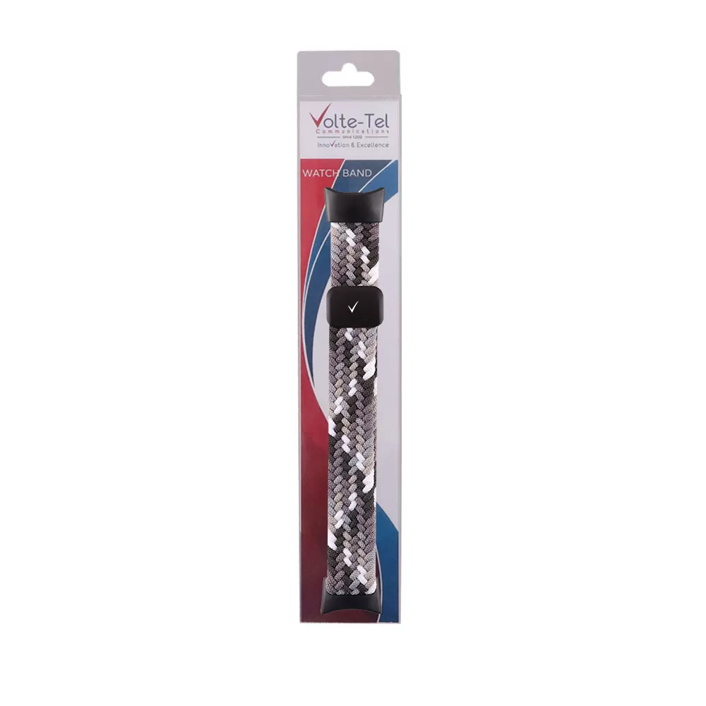 VOLTE-TEL VT148 ΛΟΥΡΑΚΙ ΡΟΛΟΓΙΟΥ XIAOMI SMART BAND 8/ 9/ 10 BRAIDED MAGNETIC BUCKLE BLACK-WHITE - Image 2