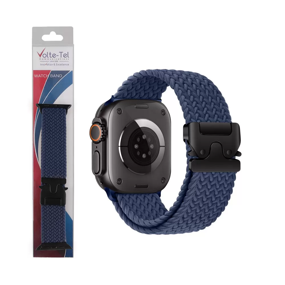 VOLTE-TEL VT144 ΛΟΥΡΑΚΙ ΡΟΛΟΓΙΟΥ ΣΥΜΒΑΤΟ ΜΕ APPLE WATCH 42/44/45/46/49mm BRAIDED PARACHUTE BUCKLE BLUE