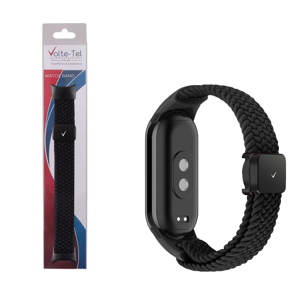 VOLTE-TEL VT148 ΛΟΥΡΑΚΙ ΡΟΛΟΓΙΟΥ XIAOMI SMART BAND 8/ 9/ 10 BRAIDED MAGNETIC BUCKLE BLACK