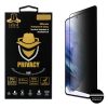 IDOL 1991 PRIVACY ANTISPY TEMPERED GLASS SAMSUNG S21 5G G991 6.2in 9H 0.25mm SEMI CURVED FULL GLUE FINGER UNLOCK BLACK