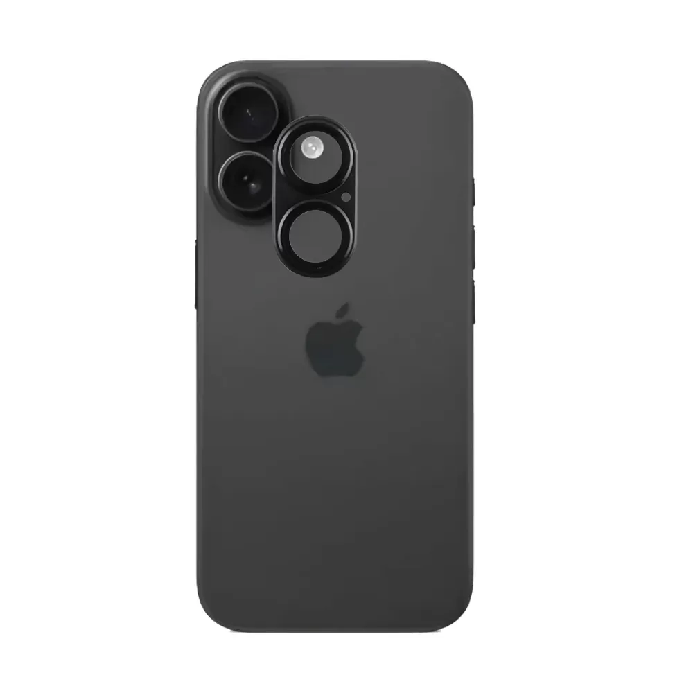 VOLTE-TEL CAMERA GLASS COVER IPHONE 17 6.3in 9H 0.30MM 3D AR ALUMINIUM-ELECTROPLATING FRAME BLACK - Image 5