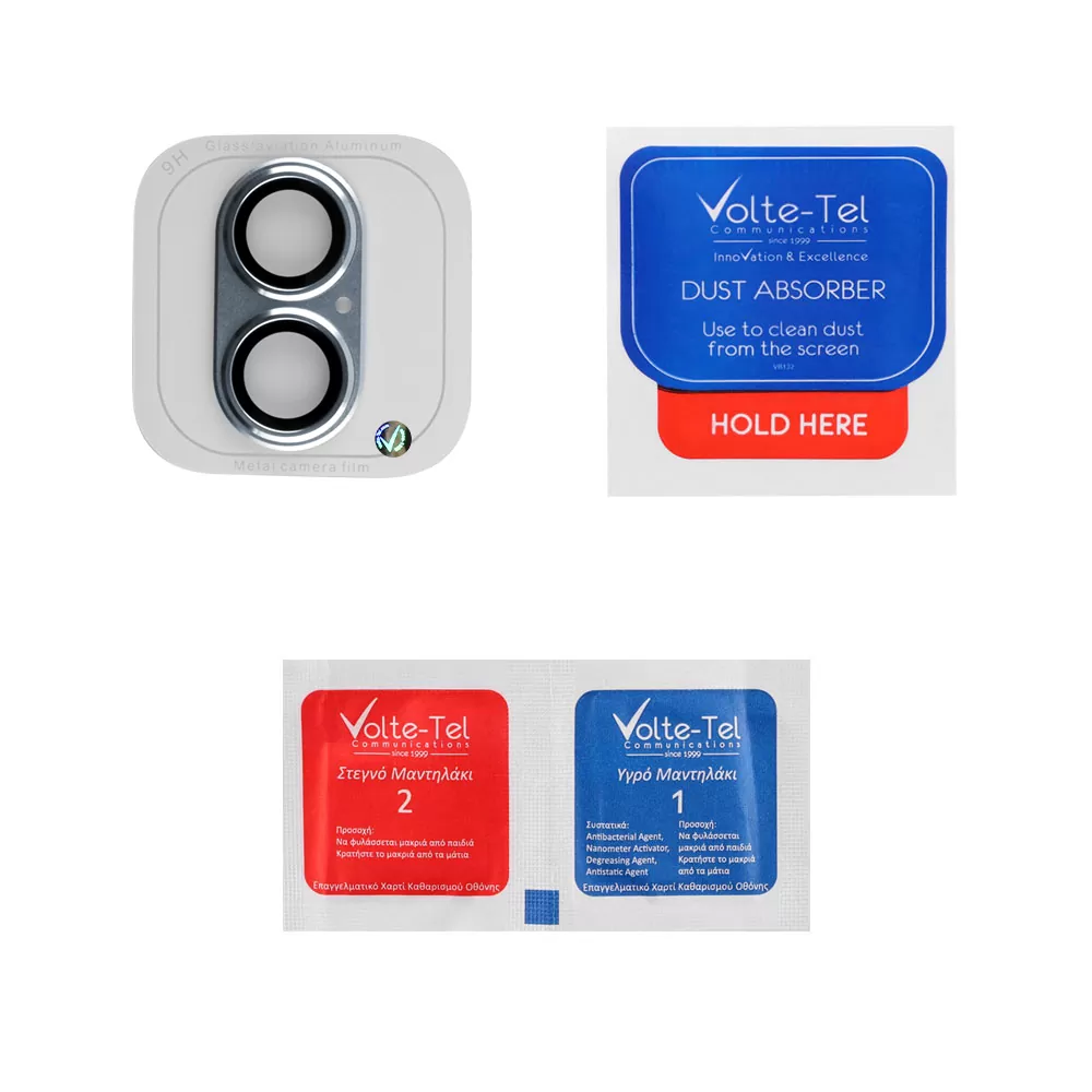 VOLTE-TEL CAMERA GLASS COVER IPHONE 17 6.3in 9H 0.30MM 3D AR ALUMINIUM-ELECTROPLATING FRAME BLUE - Image 3