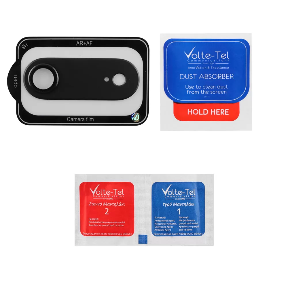 VOLTE-TEL CAMERA GLASS COVER IPHONE 17 AIR 6.5in 9H 0.30MM 3D AR ALUMINIUM-ELECTROPLATING FRAME BLACK - Image 3
