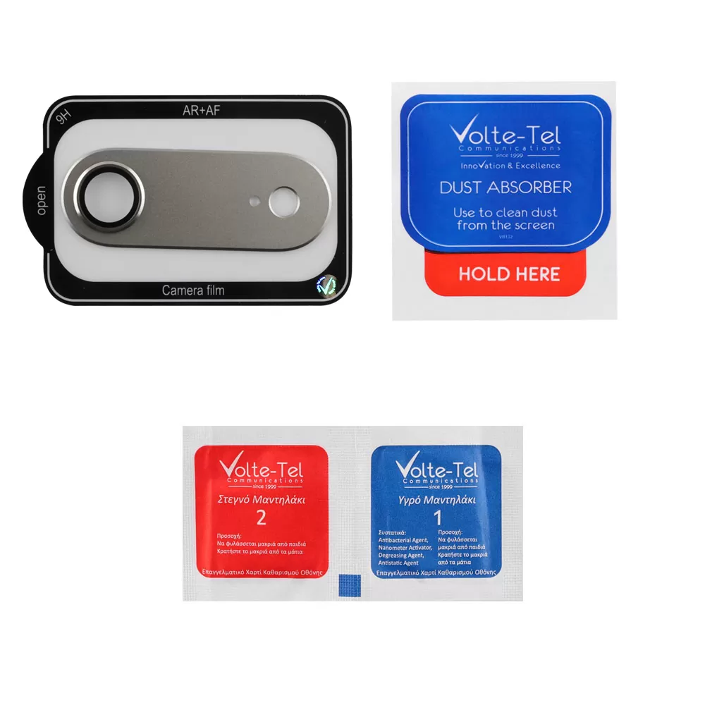 VOLTE-TEL CAMERA GLASS COVER IPHONE 17 AIR 6.5in 9H 0.30MM 3D AR ALUMINIUM-ELECTROPLATING FRAME GOLD - Image 3