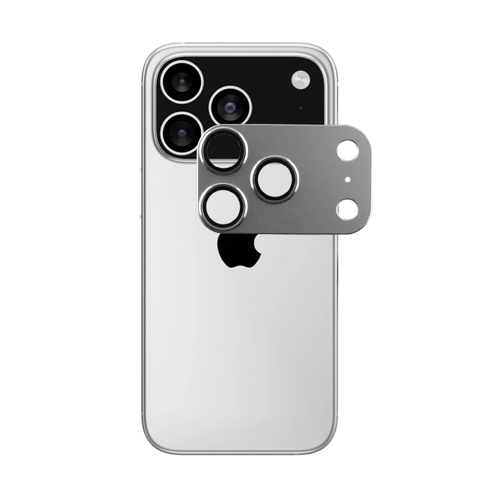 VOLTE-TEL CAMERA GLASS COVER IPHONE 17 PRO 6.3in 9H 0.30MM 3D AR ALUMINIUM-ELECTROPLATING FRAME SILVER - Image 5