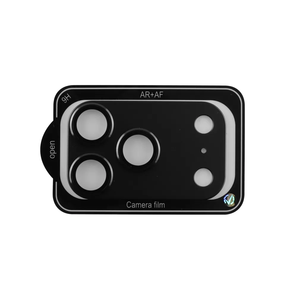 VOLTE-TEL CAMERA GLASS COVER IPHONE 17 PRO 6.3in 9H 0.30MM 3D AR ALUMINIUM-ELECTROPLATING FRAME BLACK - Image 4