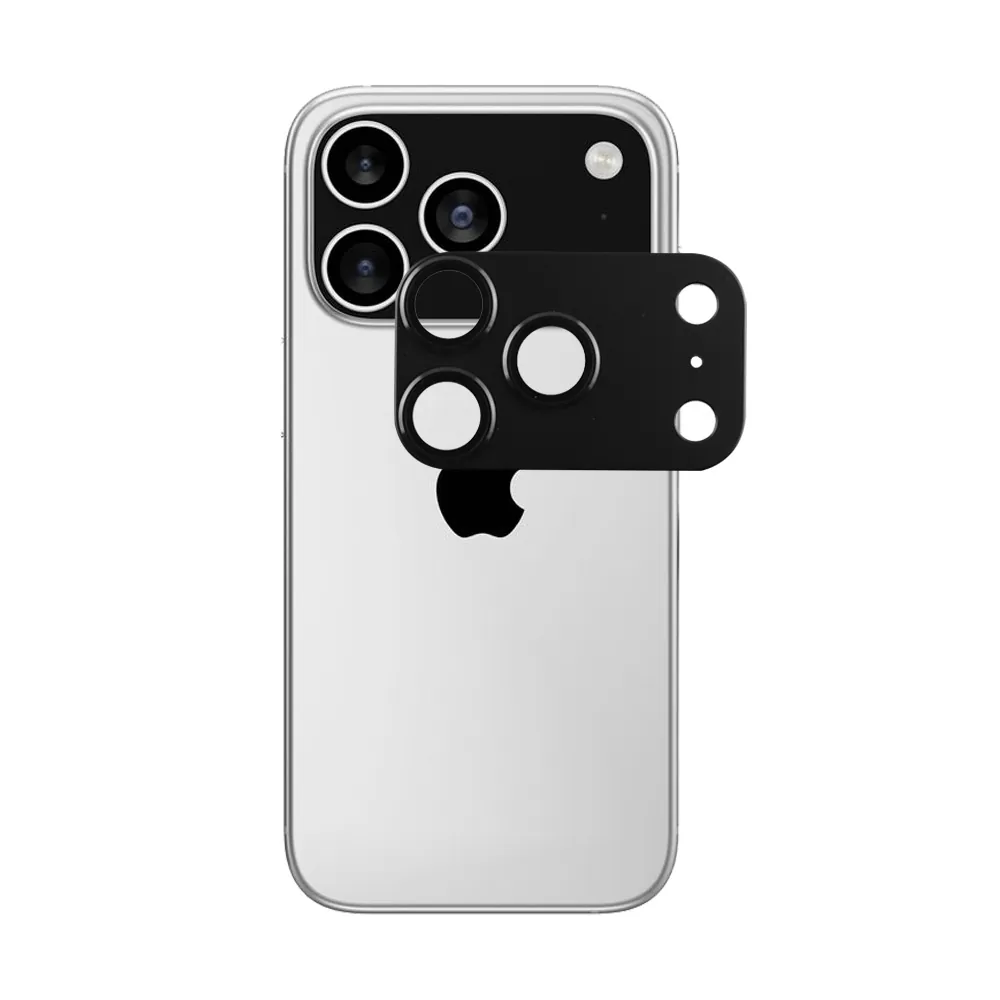 VOLTE-TEL CAMERA GLASS COVER IPHONE 17 PRO MAX 6.9in 9H 0.30MM 3D AR ALUMINIUM-ELECTROPLATING FRAME BLACK - Image 5