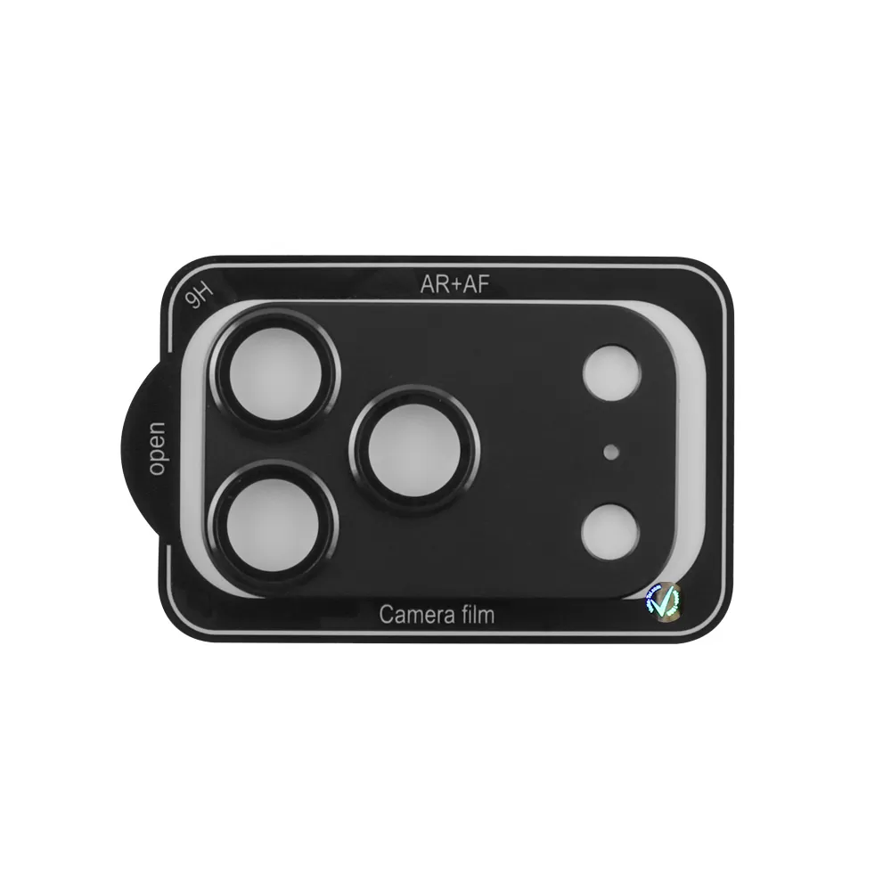 VOLTE-TEL CAMERA GLASS COVER IPHONE 17 PRO MAX 6.9in 9H 0.30MM 3D AR ALUMINIUM-ELECTROPLATING FRAME BLACK - Image 4