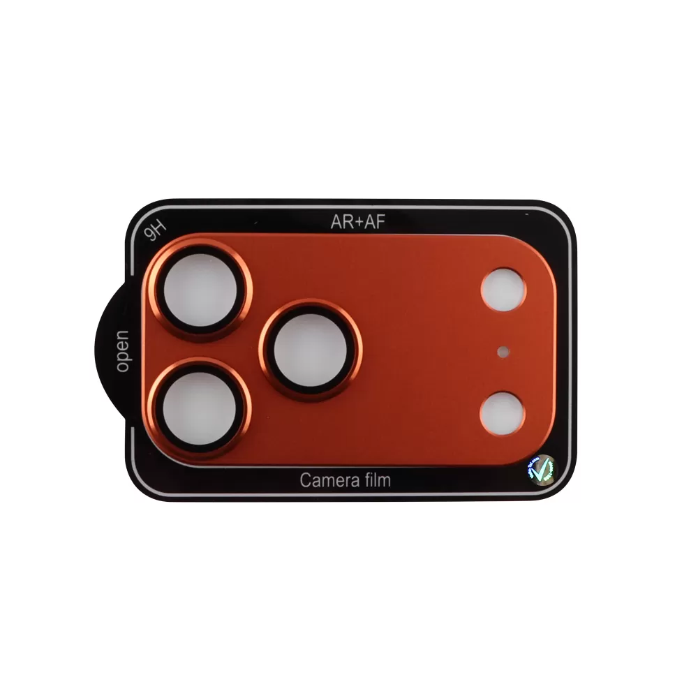 VOLTE-TEL CAMERA GLASS COVER IPHONE 17 PRO MAX 6.9in 9H 0.30MM 3D AR ALUMINIUM-ELECTROPLATING FRAME ORANGE - Image 4