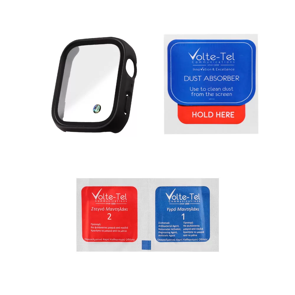 VOLTE-TEL PC EDGE COVER TEMPERED GLASS HUAWEI WATCH FIT 4 1.82in 9H 0.30mm WITH KEY 3D FULL GLUE FULL COVER BLACK - Image 3