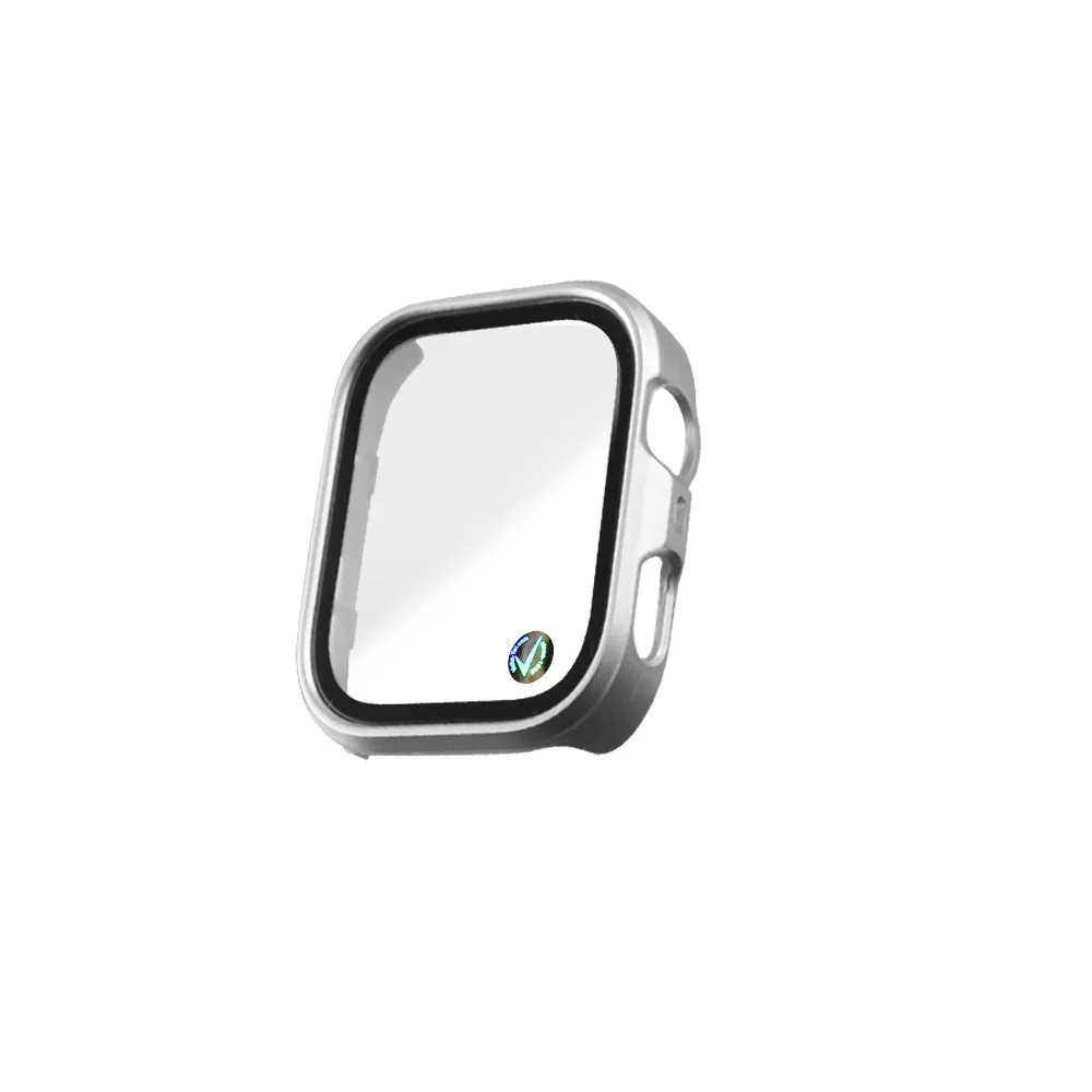 VOLTE-TEL PC EDGE COVER TEMPERED GLASS HUAWEI WATCH FIT 4 PRO 45mm 1.82in 9H 0.30mm WITH KEY 3D FULL GLUE FULL COVER SILVER - Image 4