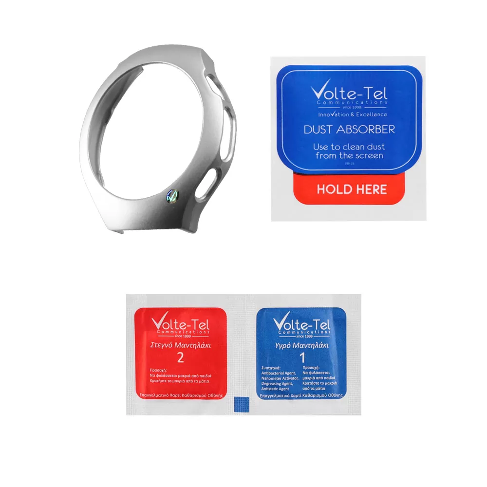 VOLTE-TEL PC EDGE COVER HUAWEI WATCH 5 42mm 1.38in 9H 0.30mm WITH KEY 3D SILVER - Image 3