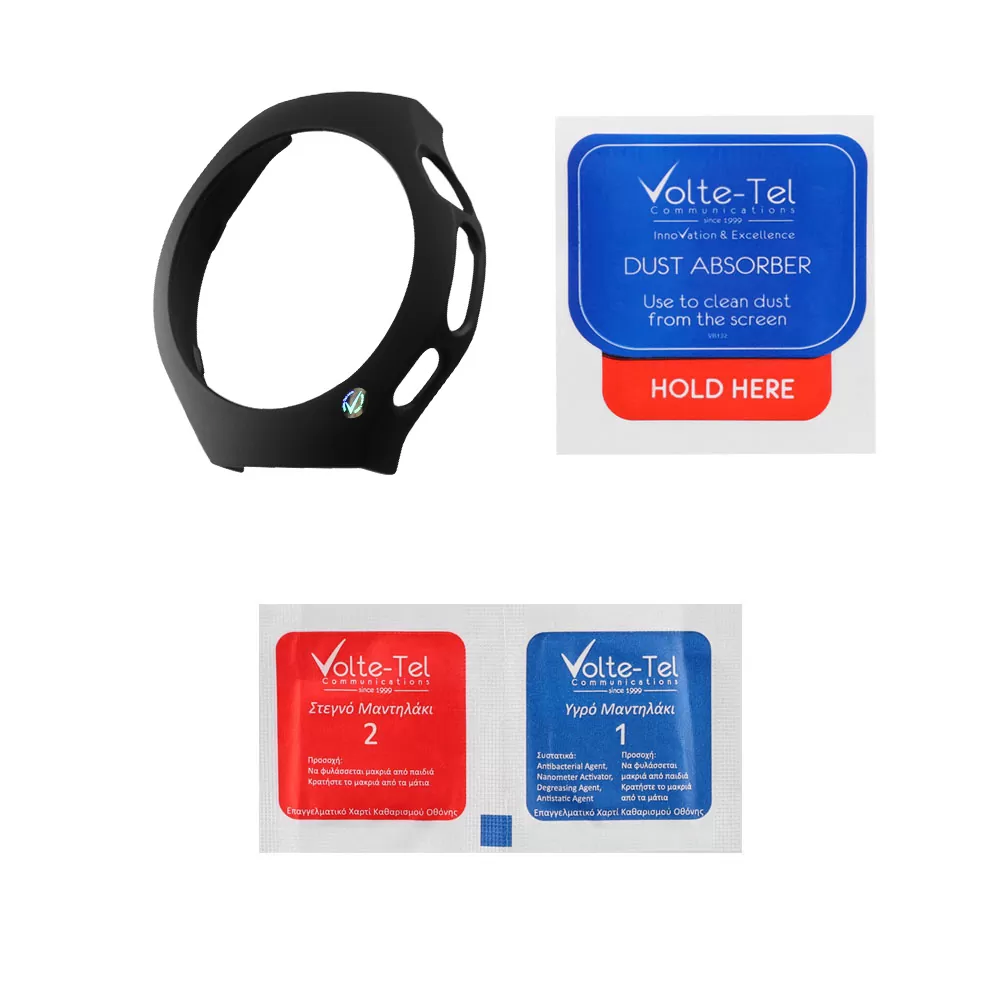 VOLTE-TEL PC EDGE COVER HUAWEI WATCH 5 42mm 1.38in 9H 0.30mm WITH KEY 3D BLACK - Image 3