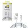 LIME USB-C TYPE C TO USB 6A ΦΟΡΤΙΣΗΣ-DATA DURABLE BRAIDED 1m LBUC01 120W WHITE