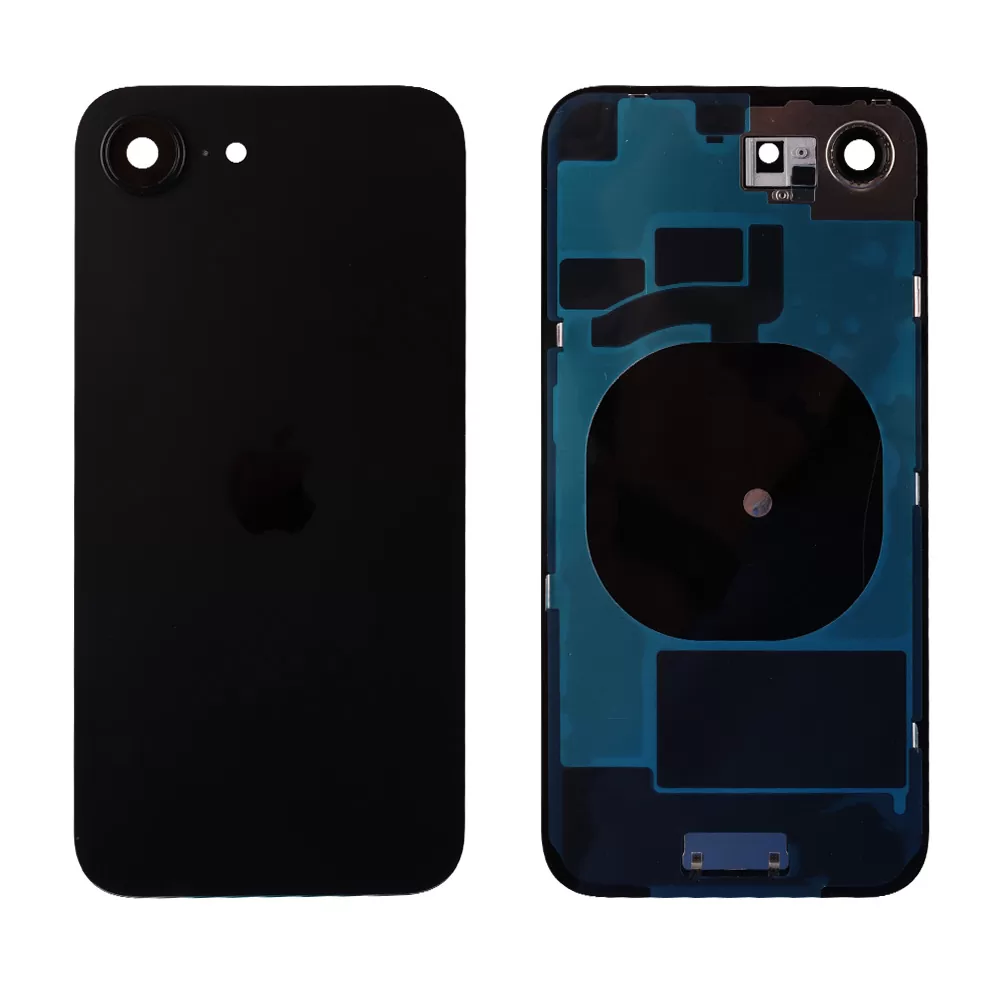FOR IPHONE 16E BATTERY COVER+ CAMERA LENS+ METAL PLATE+ ΑΥΤΟΚΟΛΛΗΤΗ ΤΑΙΝΙΑ ΑΔΙΑΒΡΟΧΟΠΟΙΗΣΗΣ BLACK 3P OR