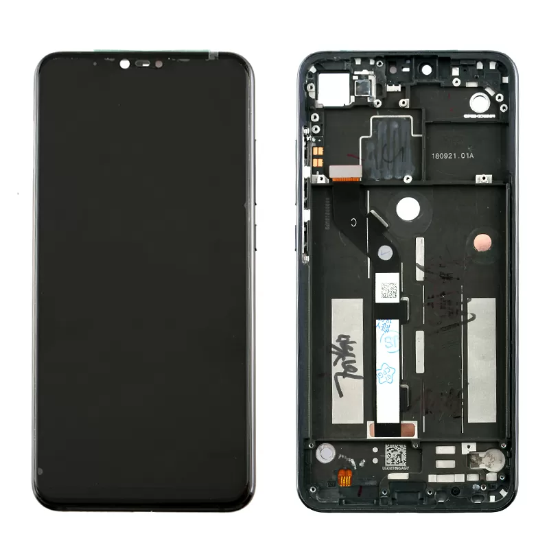 XIAOMI MI 8 LITE ΟΘΟΝΗ+TOUCH SCREEN+LENS+FRAME BLACK REF.OR