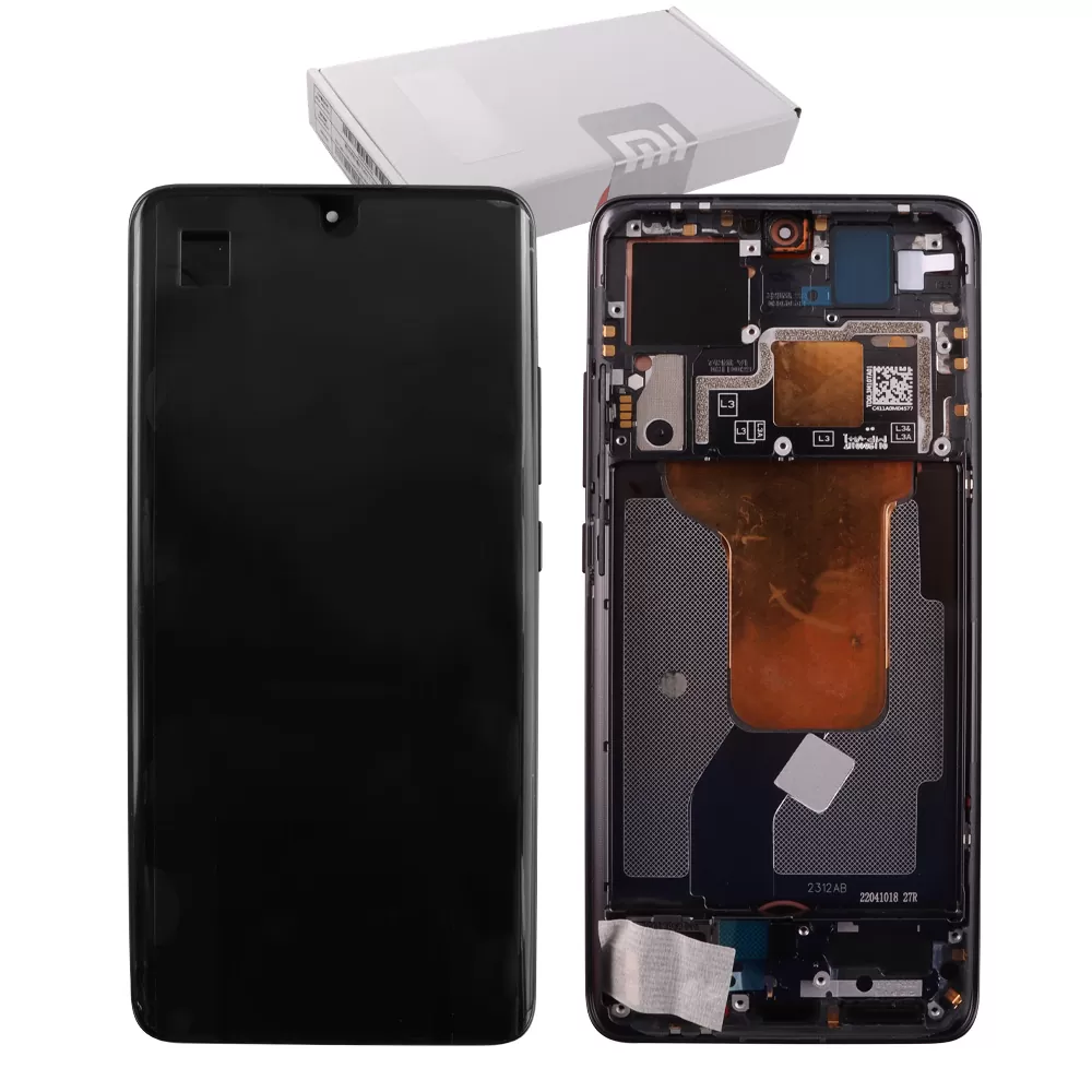 XIAOMI 12/12S/12X 5G ΟΘΟΝΗ AMOLED + TOUCH SCREEN + LENS + FRAME 56000900L300 BLACK ORIGINAL SERVICE PACK