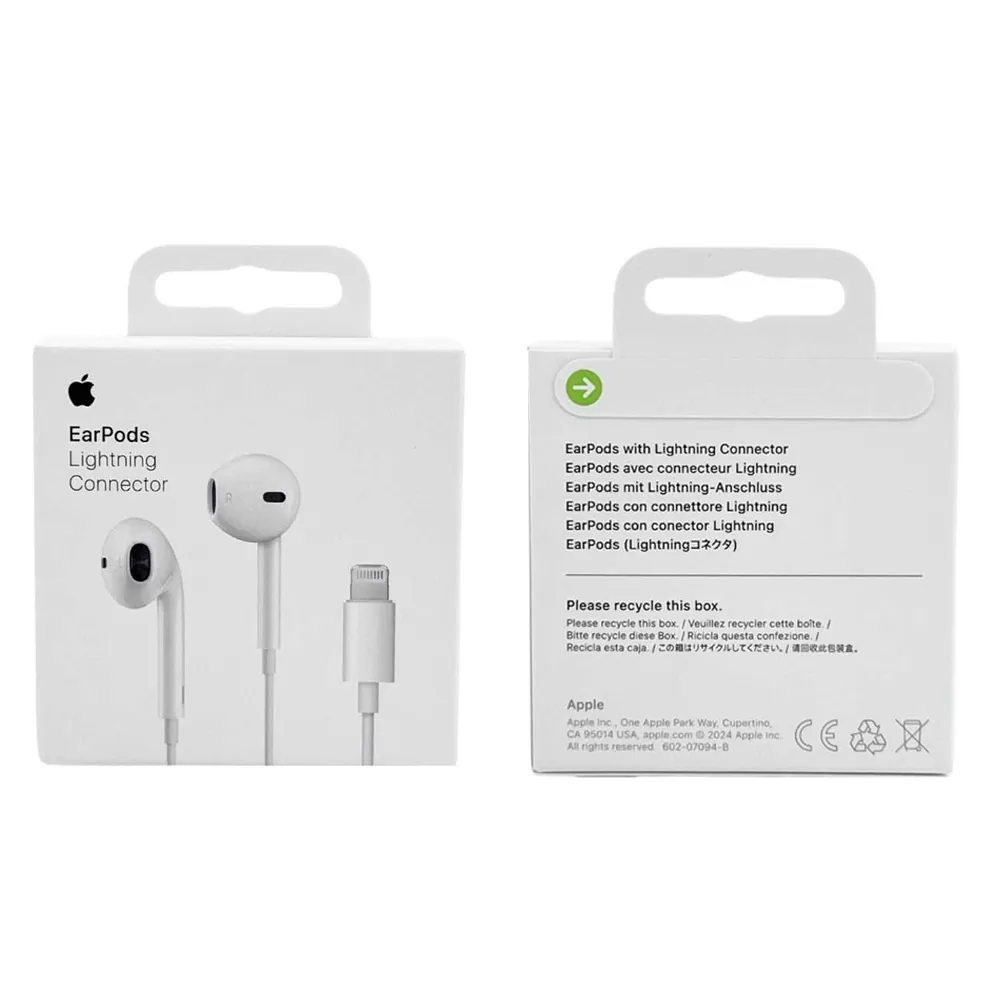 APPLE HANDS FREE STEREO MWTY3ZM/A A1748 EARPODS WITH LIGHTNING WHITE PACKING OR - Image 2