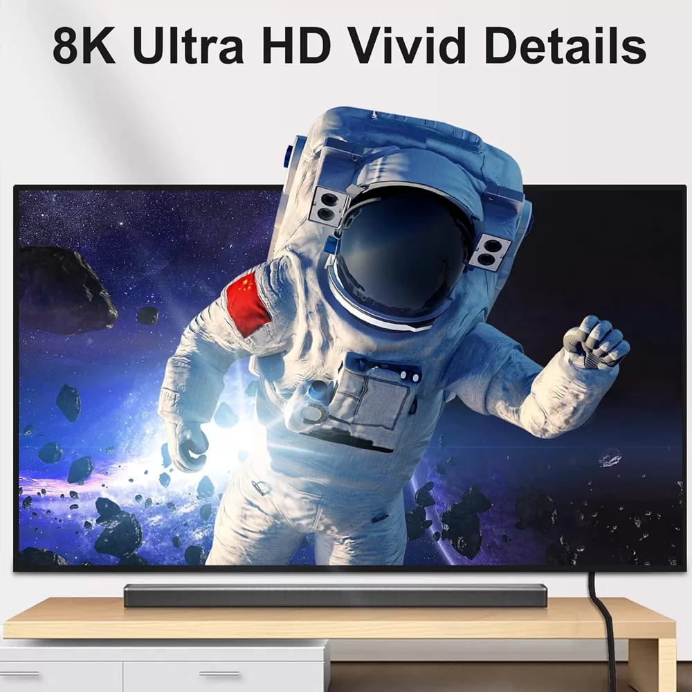 NSP N30 DISPLAY PORT CABLE TO DISPLAY PORT V1.4 8K/60HZ 4K/144HZ 2K/165HZ V.DP1.4 1.5m GREY - Image 3