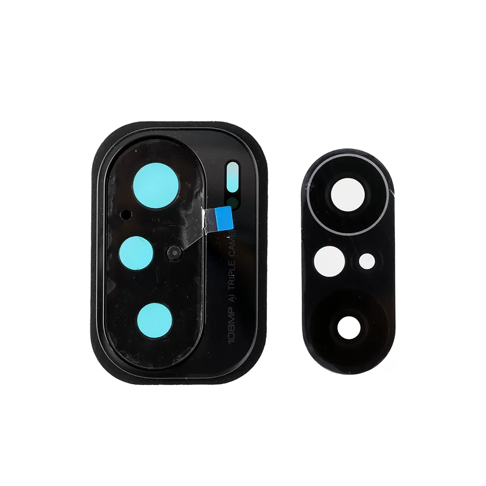 XIAOMI POCO F3 CAMERA COVER + LENS MΕ ΚΟΛΛΑ BLACK 3P OR