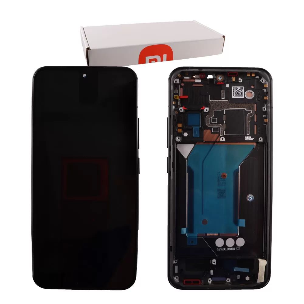 XIAOMI 14 5G ΟΘΟΝΗ LTPO OLED + TOUCH SCREEN + LENS + FRAME 56000400N300 BLACK ORIGINAL SERVICE PACK