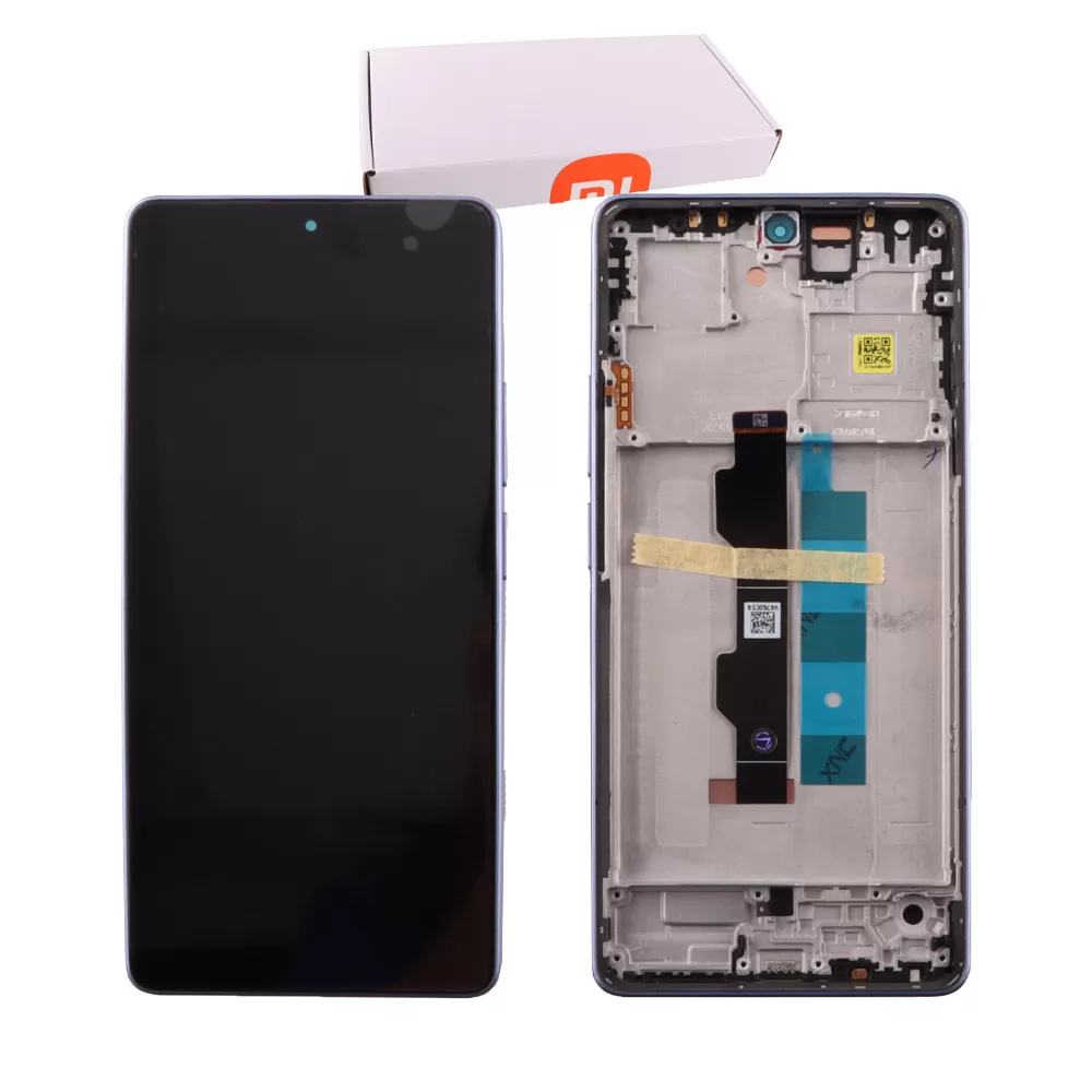 XIAOMI REDMI NOTE 13 PRO 4G/POCO M6 PRO 4G ΟΘΟΝΗ AMOLED+ TOUCH SCREEN + LENS + FRAME 56000200N600 PURPLE ORIGINAL SERVICE PACK