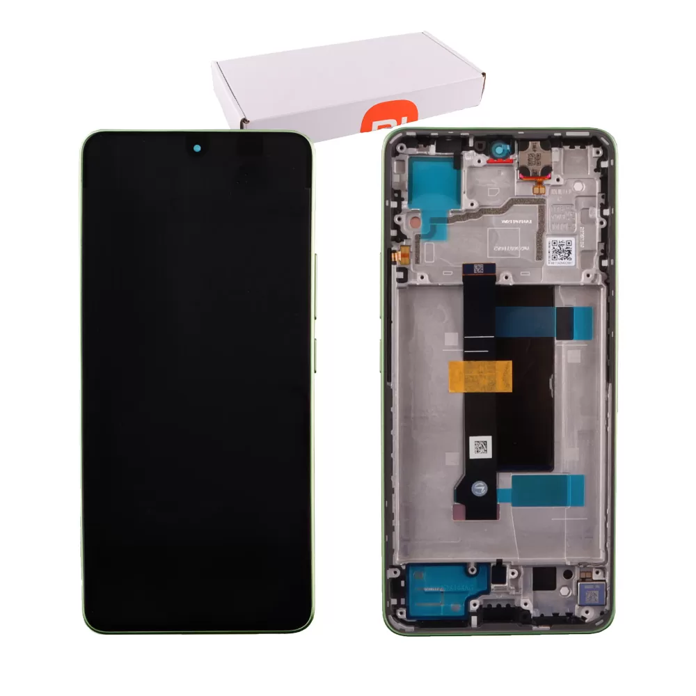 XIAOMI REDMI NOTE 13 PRO 5G/POCO X6 5G ΟΘΟΝΗ AMOLED + TOUCH SCREEN + LENS + FRAME 56000300N1600 GREEN ORIGINAL SERVICE PACK