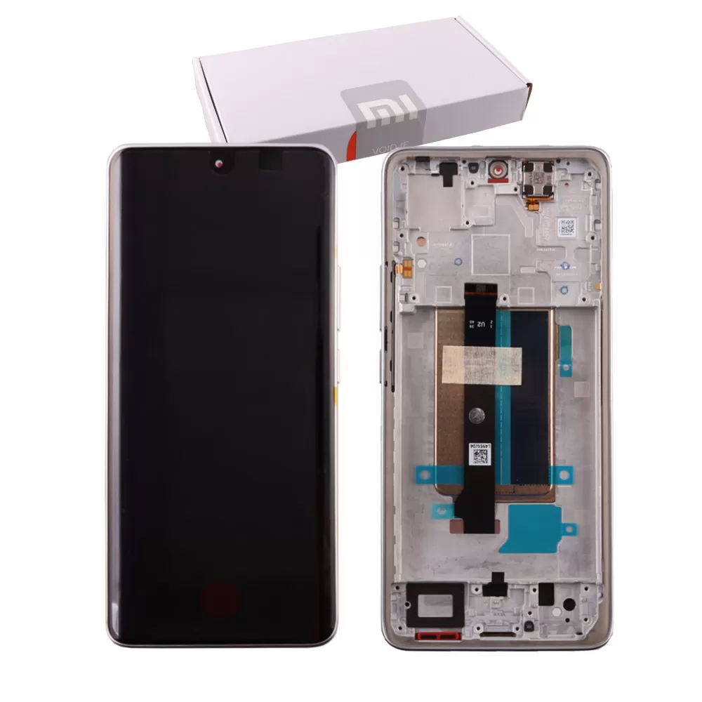 XIAOMI REDMI NOTE 13 PRO PLUS 5G ΟΘΟΝΗ + TOUCH SCREEN + LENS + FRAME 560001N16U00 WHITE ORIGINAL SERVICE PACK