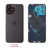 FOR IPHONE 15 PRO MAX BATTERY COVER + CAMERA LENS + METAL PLATE + FLASHLIGHT + CHARGING FLEX + NFC TITANIUM BLACK