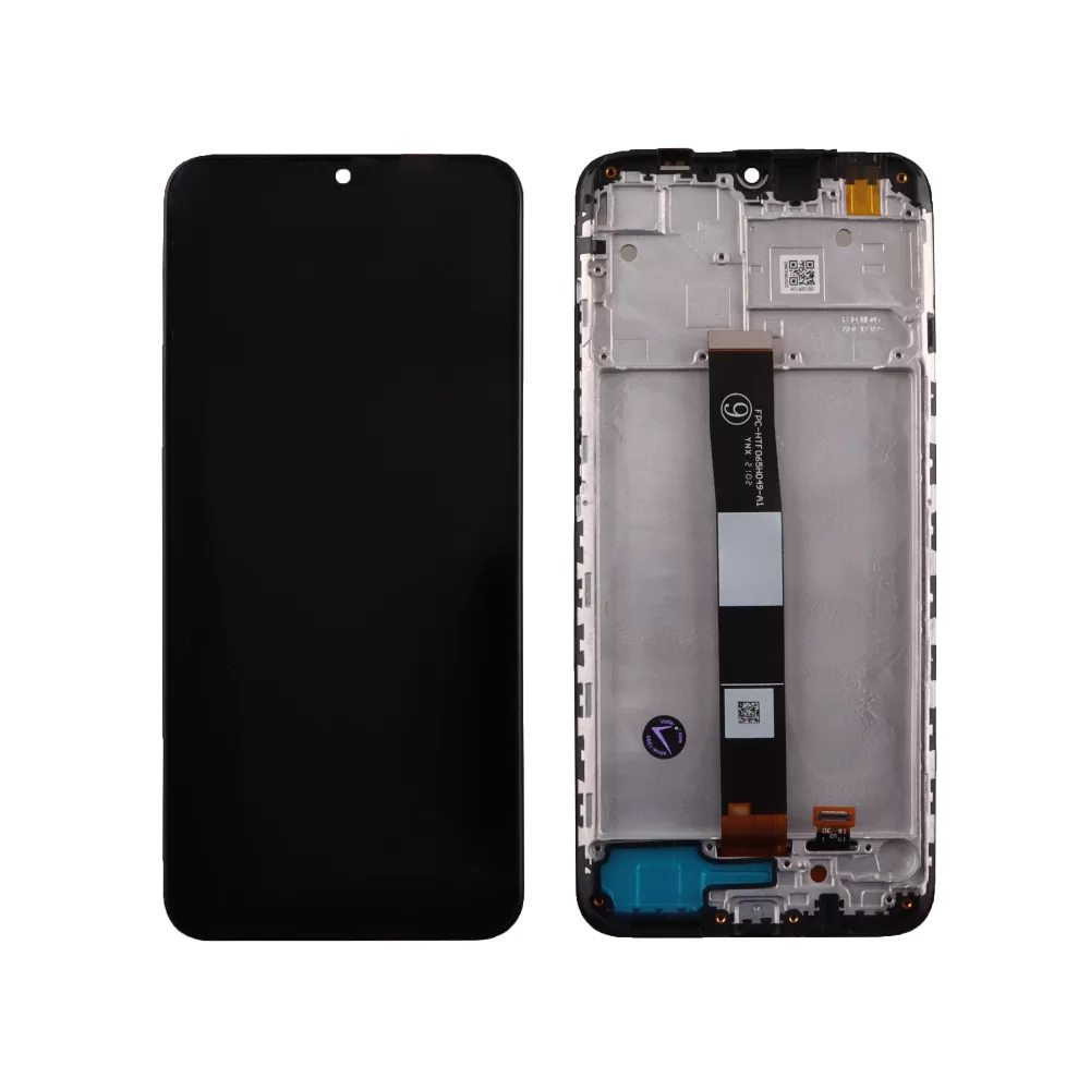 XIAOMI REDMI 10A ΟΘΟΝΗ + TOUCH SCREEN + LENS + FRAME BLACK 3P OR