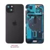 FOR IPHONE 15 PLUS BATTERY COVER + CAMERA LENS + METAL PLATE + FLASHLIGHT + CHARGING FLEX + NFC BLACK