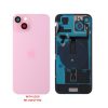 FOR IPHONE 15 BATTERY COVER + CAMERA LENS + METAL PLATE + FLASHLIGHT + CHARGING FLEX + NFC PINK